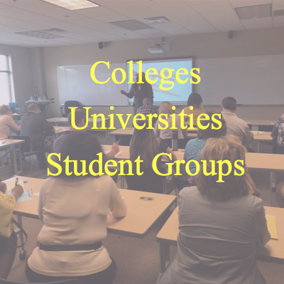 Colleges, universities, student groups